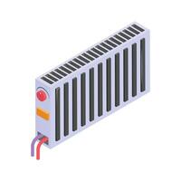 Modern radiator heater for heating indoor spaces in winter vector