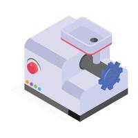 Take a look at this amazing icon of meat grinder in modern style vector