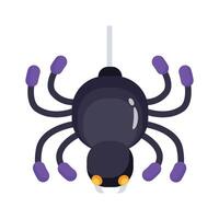 This 3d icon showing spooky halloween spider vector