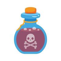 A customizable 3d icon depicting poison glass flask vector