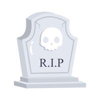 Check out 3d style icon depicting spooky gravestone vector