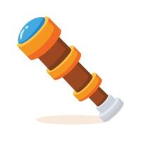 Download this easy to use 3d icon of telescope lens vector