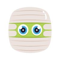 Well designed 3d style icon of mummy wrapped in bandage vector