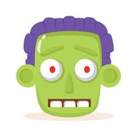 Easy to use 3d icon depicting halloween zombie head vector