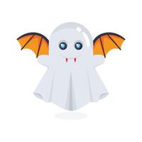 Trendy icon of halloween ghost with wings, designed in 3d style vector