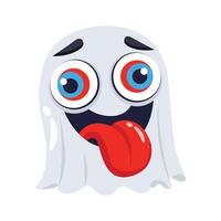 Have a look this funny ghost icon designed in 3d style vector