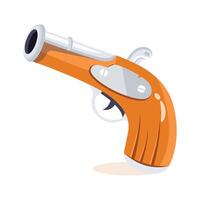 Creatively designed icon of pistol in 3d style vector