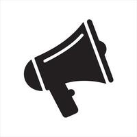 megaphone silhouette white background vector