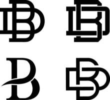 Initial letter DB, BD luxury creative modern logo design vector