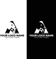 Modern Minimalist Creative Elephant Head With Initial Letter A Logo Design vector