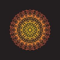 A circular design with orange and black colors vector