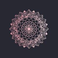 A pink circular design on a black background vector