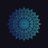 A blue and green circular design on a black background vector