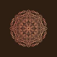 A circular design with a brown background vector