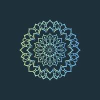 A circular design with blue and green colors vector