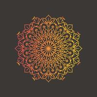 A colorful flower design on a black background vector