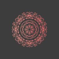 A circular design with a flower pattern on a dark background vector