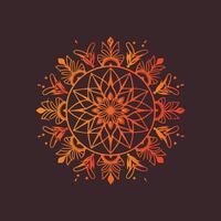 A circular design with orange and brown colors vector
