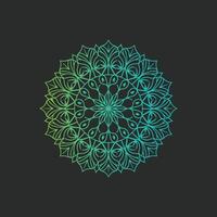 A circular design with green and blue colors vector