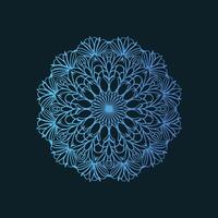 A blue circular design on a black background vector