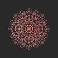 A red and pink flower design on a black background vector
