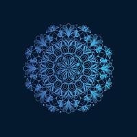 A blue circular design on a dark background vector