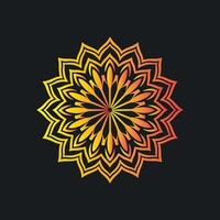 A colorful flower design on a black background vector