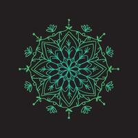a circular design with green and blue color vector