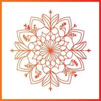 A red and orange flower design on a white background vector