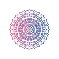 A circular design with a purple and blue color scheme vector