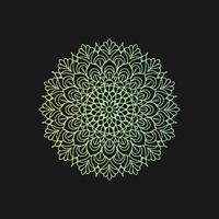 A green and black circular design on a black background vector