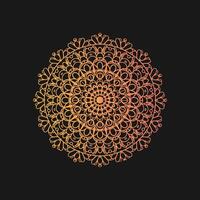 A circular design with orange and black colors vector