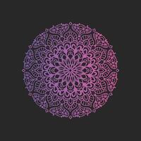 A purple and pink circular design on a black background vector
