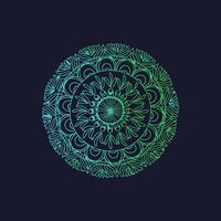 A circular design with green and blue colors vector