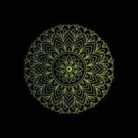 A green and black circular design on a black background vector