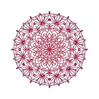 A circular design with red flowers vector