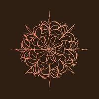 A flower design on a brown background vector
