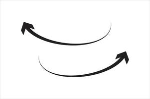 Two arrows pointing in opposite directions on a white background vector