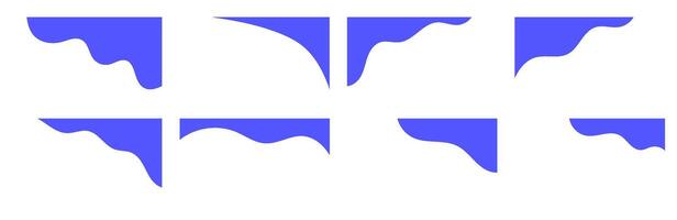 Abstract Blue Wave Headers for Graphic Design vector