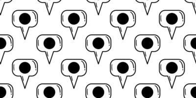A repetitive seamless pattern featuring black and white doodle-style location pins. Ideal for use in graphic design, web backgrounds, or creative projects with navigation or mapping themes. vector