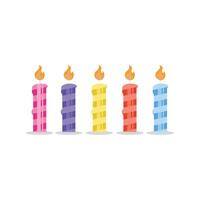Candle variation color in vector
