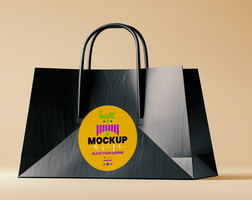 Sleek shopping bag mock up design crafted for efficient packaging, foldable as a modern paper bag or packet package. psd