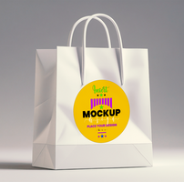 Reusable shopping bag mock up design crafted for sustainable packaging, ideal as a paper bag or packet package option. psd