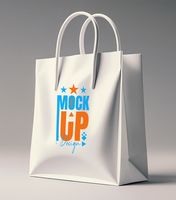 Stylish shopping bags mock up design tailored for packaging, a versatile paper bag or packet package for every need psd
