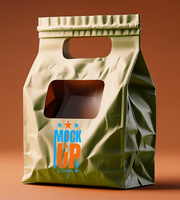 Stylish shopping bag mock up design offering chic packaging, reusable as a trendy paper bag or packet package design. psd