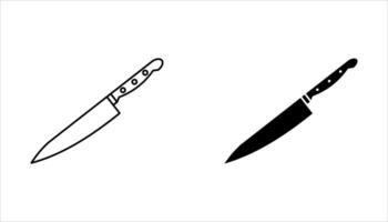 knife simple icon set vector