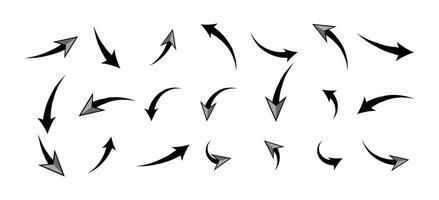 Arrows black set icons, arrow icon, modern simple arrows, arrow collection cursor vector