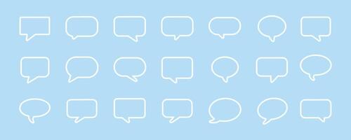 Speech bubble, speech balloon, chat bubble line art icon for apps and websites. Message comments chat box illustration vector