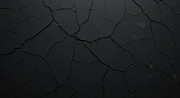 Cracked black wall background photo