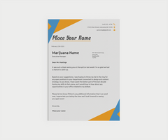 A5 paper mockup with modern geometric design on white background. psd
